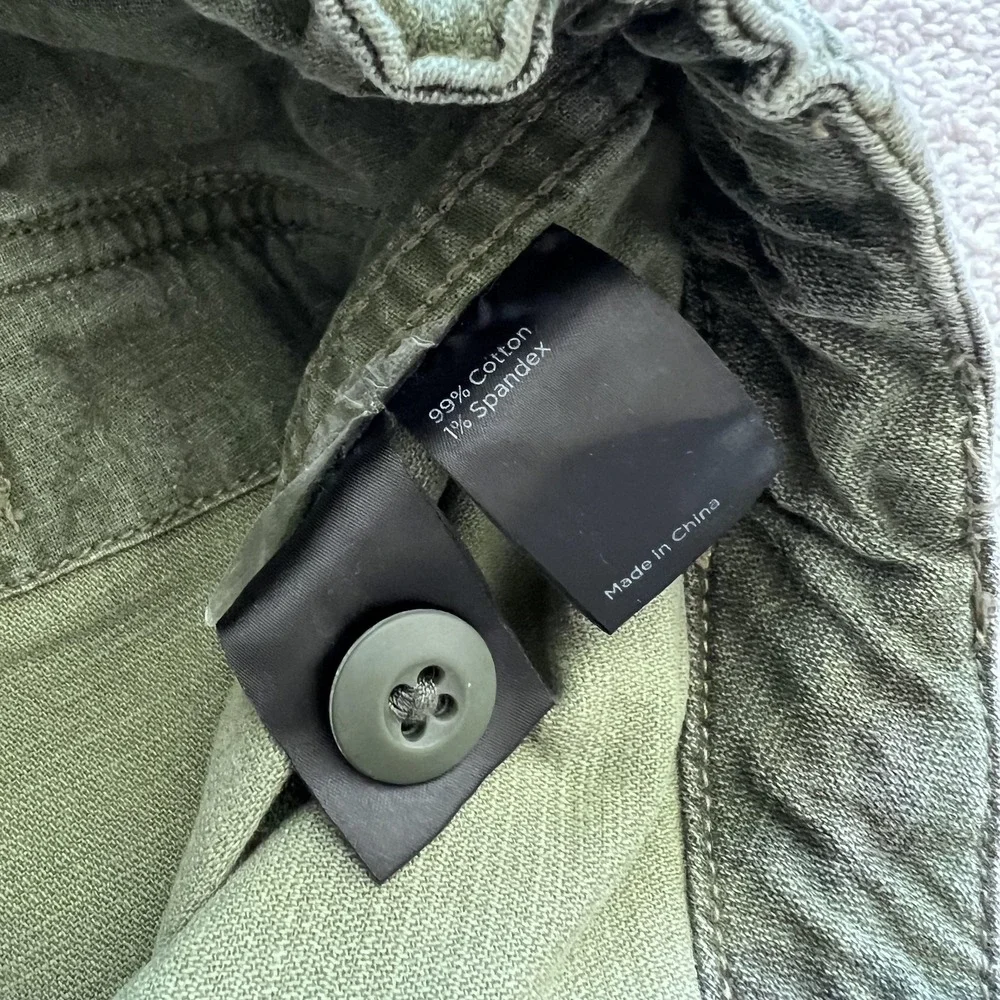 Flint And Tinder Chino Pants Mens 30x28 Green Elastic Waist Drawstring Tapered